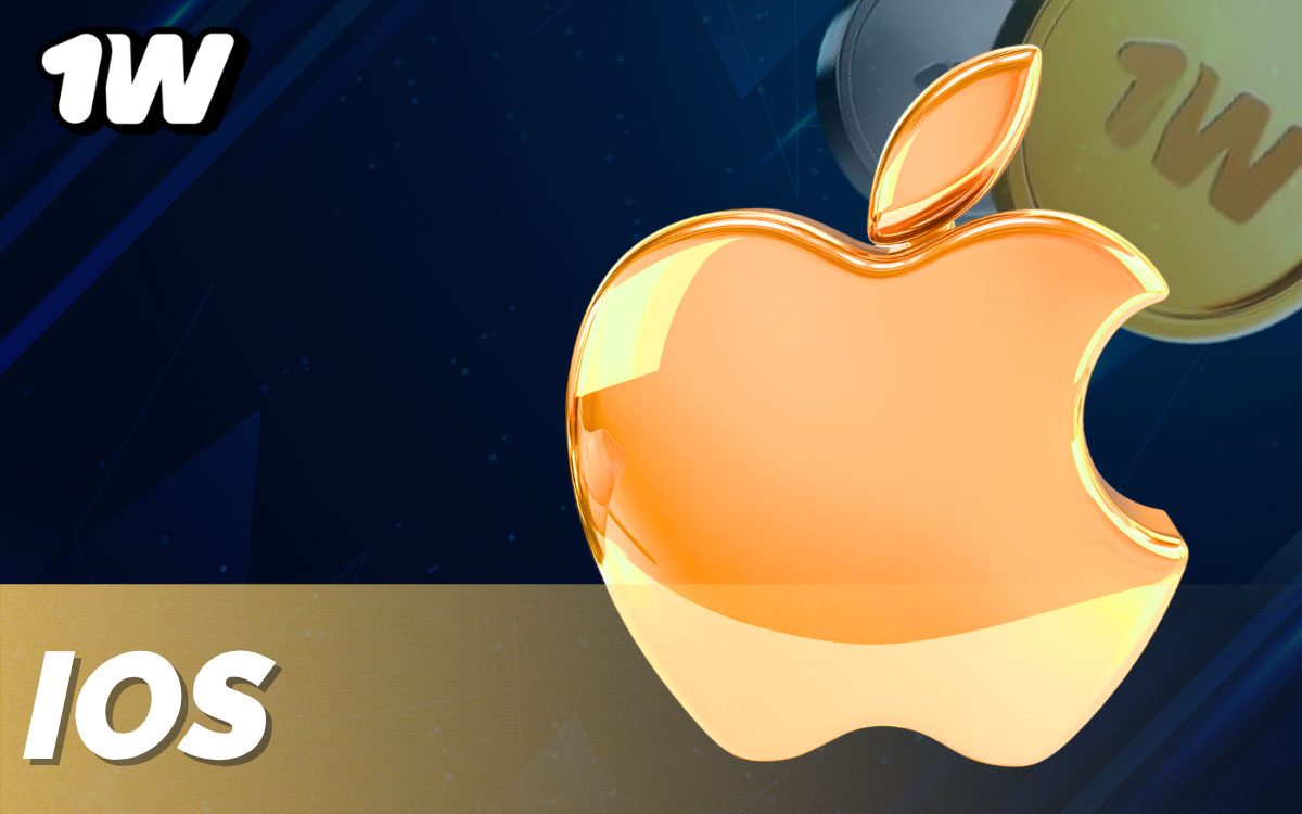 1win iOS app displayed on iPhone and iPad showing sports betting and casino features, compatible with iOS 13.0 and above