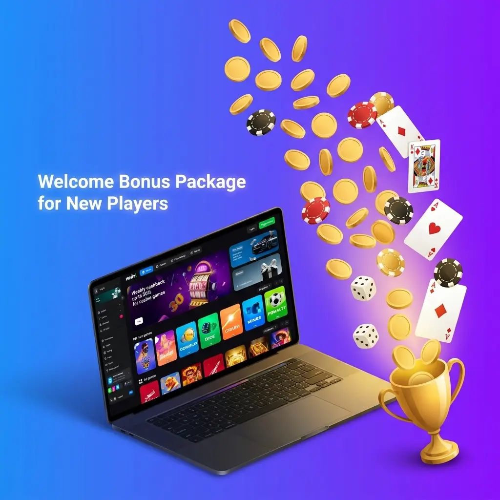 1win welcome bonus package showing 4 deposit tiers up to 170% with INR 300 minimum deposit and x35 wagering requirements