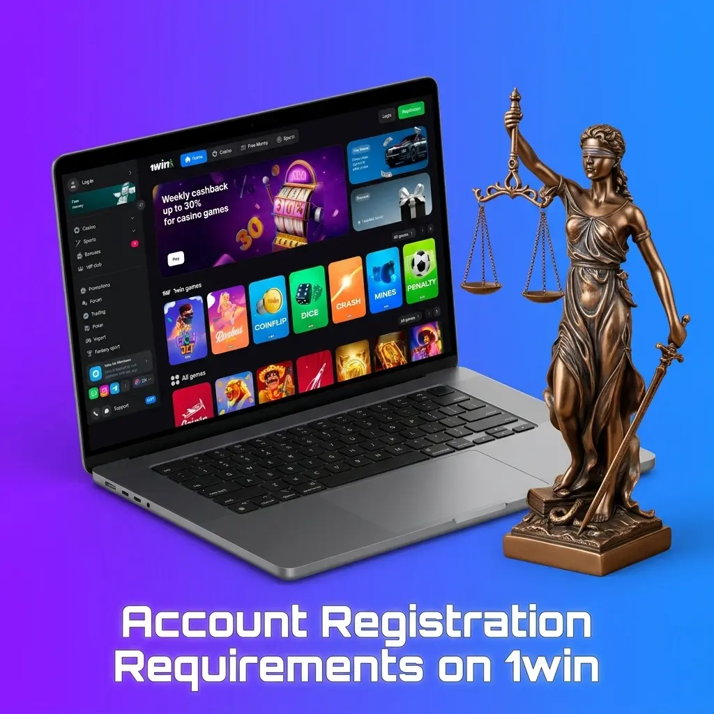1win account registration requirements including age limit, one account rule, and valid ID verification for real-money gambling